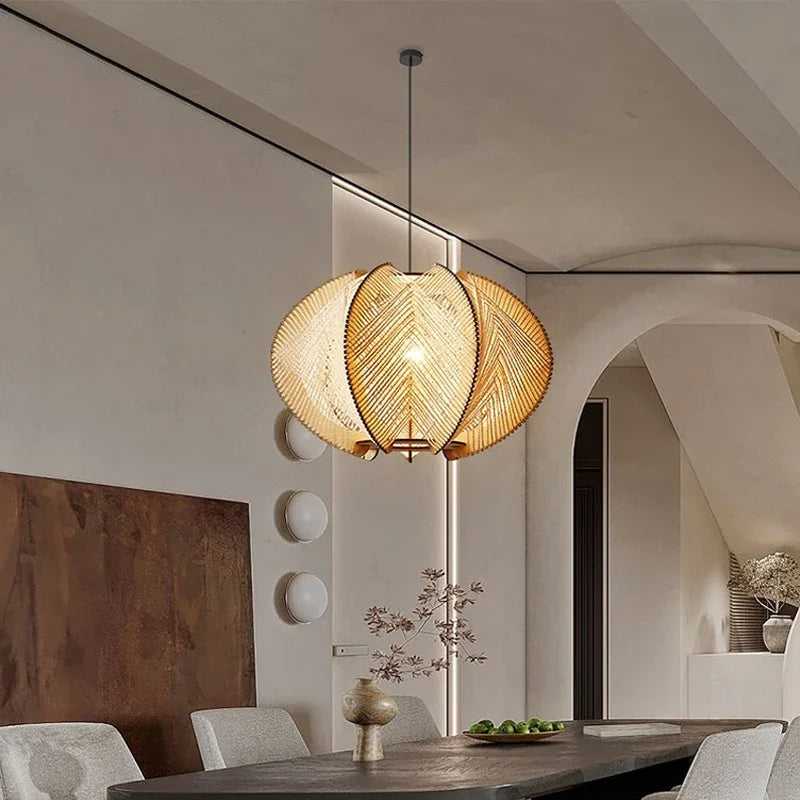 suspension en bois rétro style nordique pour décoration intérieure