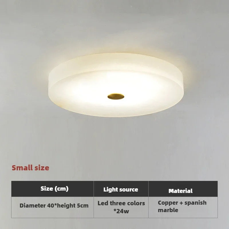 plafonnier en marbre naturel léger et luxueux moderne