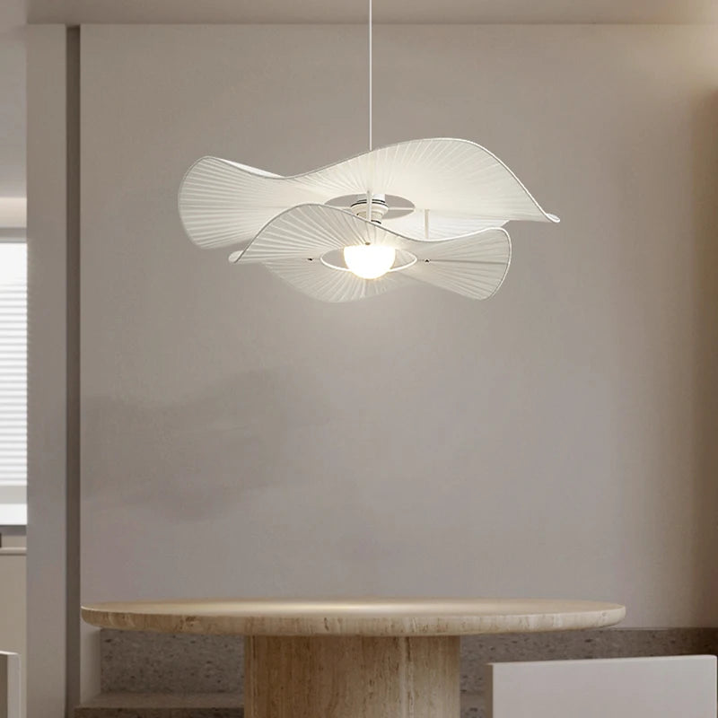 lustre nordique à chapeau en tissu led d'intérieur