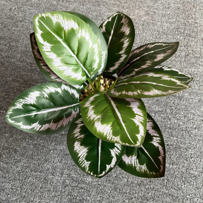 feuilles de phénix artificielles décoration verte en plastique