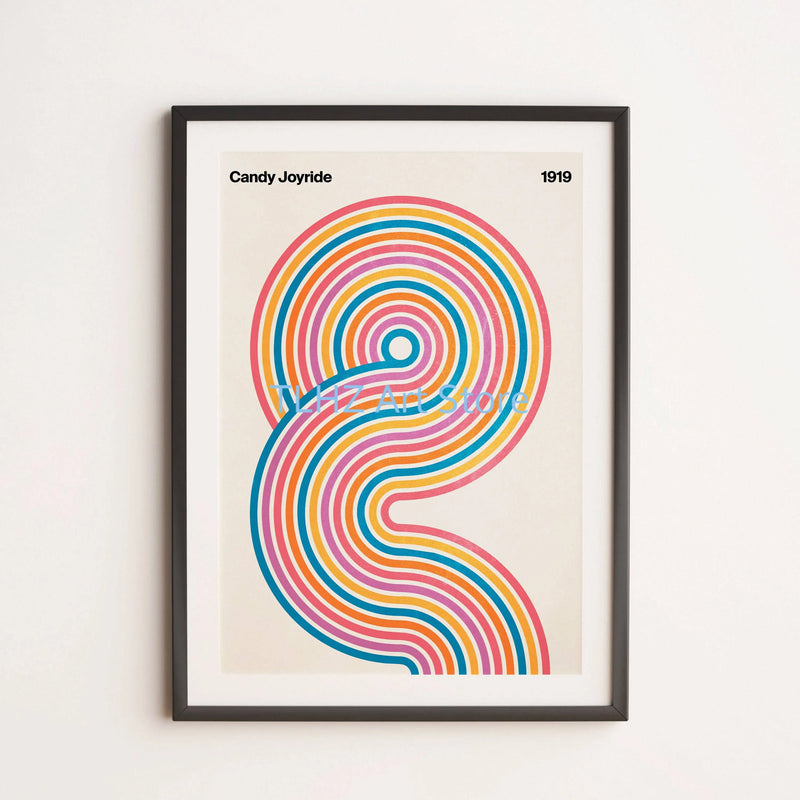 affiches et impressions rétro de fleurs colorées pour décoration murale