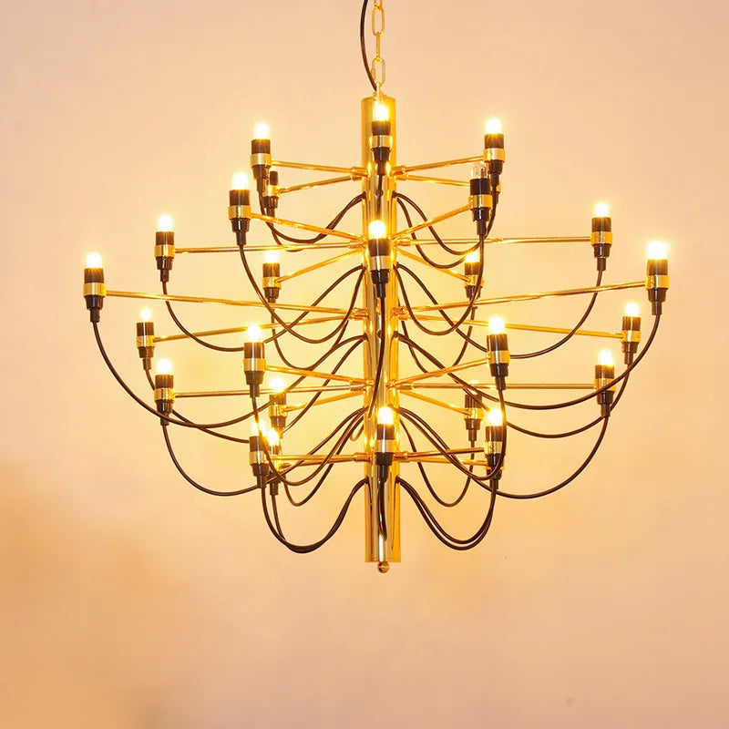 lustre led gino sarfatti design suédois pour décoration maison