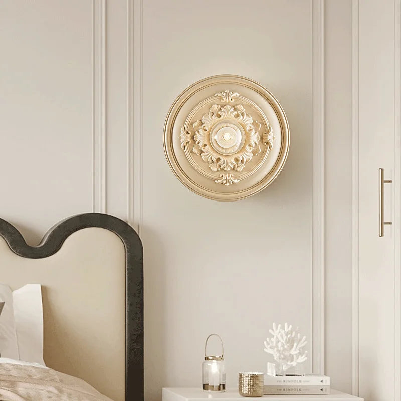applique murale ronde rétro haut de gamme en verre