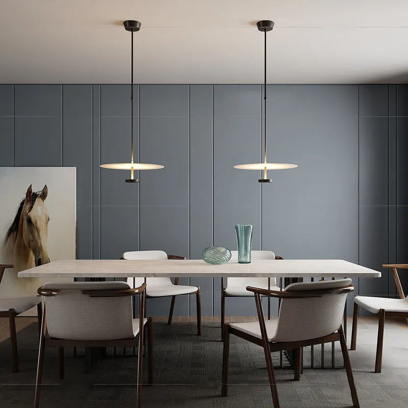 Nordique rond salle à manger lustre moderne chambre chevet soucoupe volante suspension lampe suspendue bar mode luminaire
