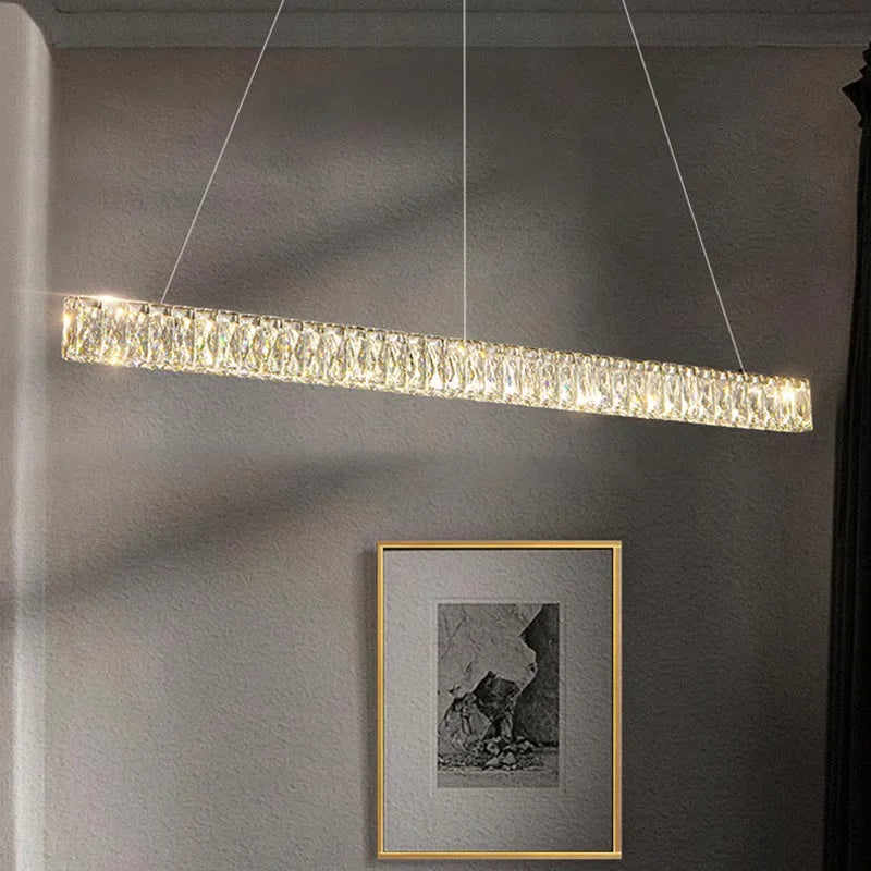 lustre moderne de luxe en cristal pour hôtel et bar