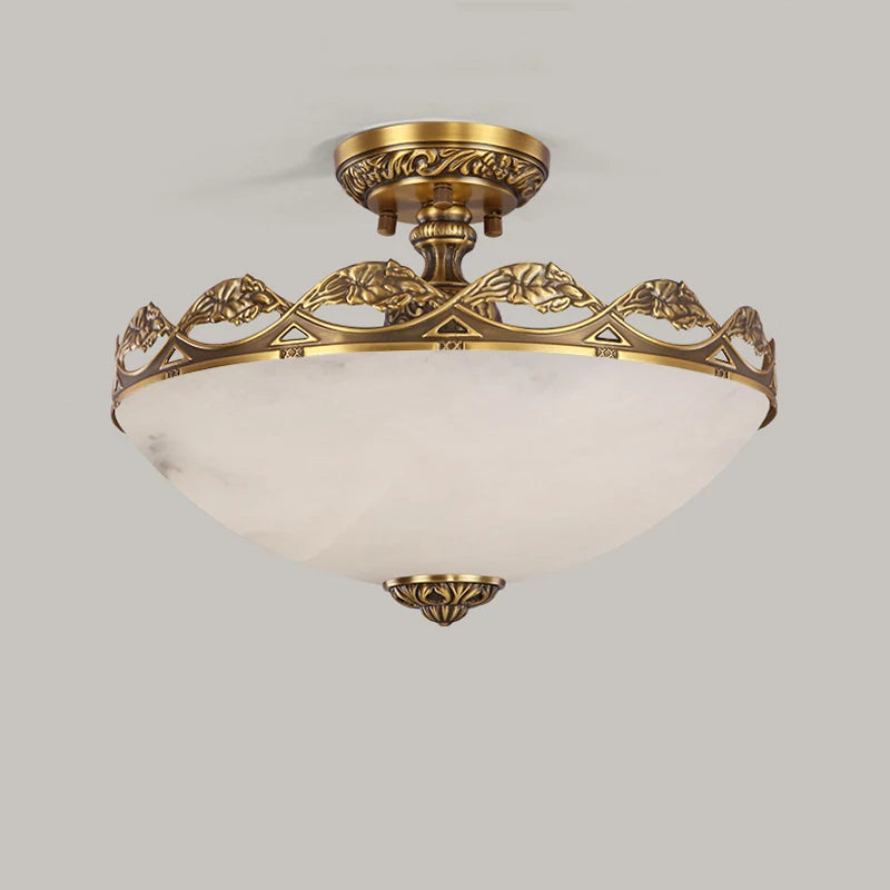 lampe de poche en marbre européen avec support en laiton