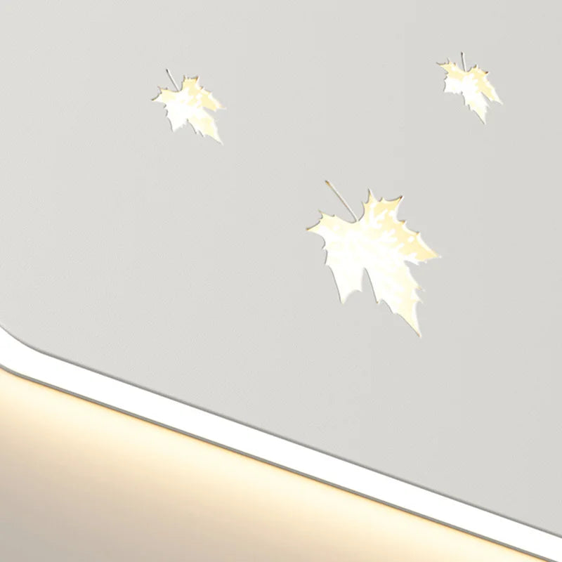 applique murale métallique à intensité variable motif feuilles d'érable
