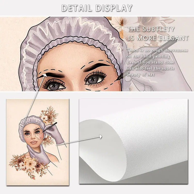 affiche de chirurgie plastique pour salon de beauté et spa