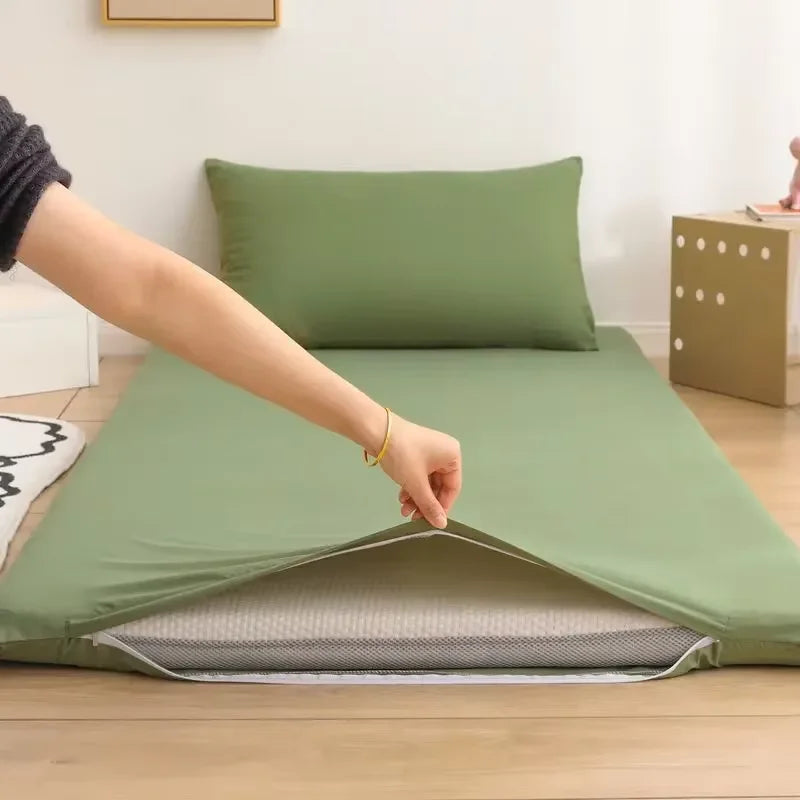 protège-matelas 360° avec fermeture éclair pour lit étudiant