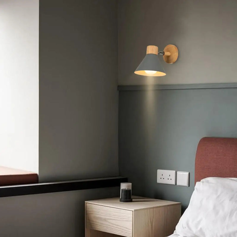 applique murale led nordique bois moderne décor maison