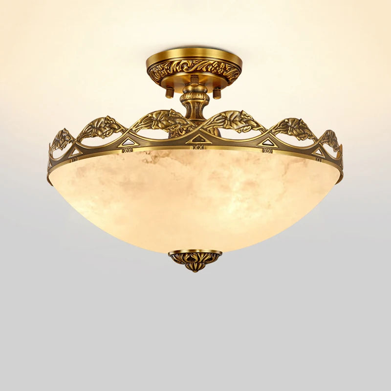 lampe de poche en marbre européen avec support en laiton