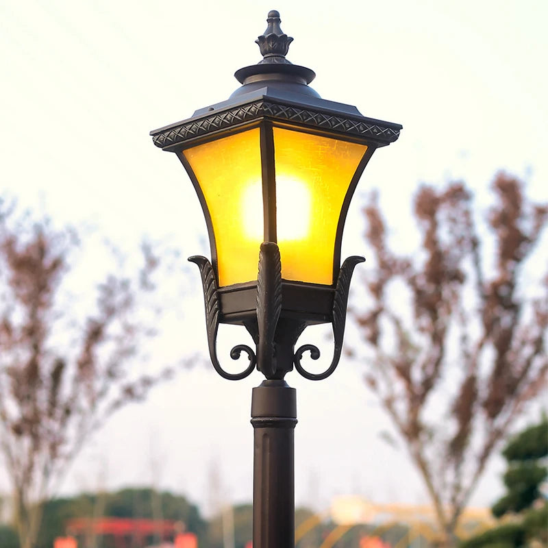 lampadaire de jardin rétro en aluminium antirouille étanche