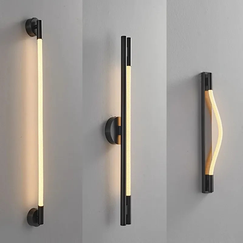 Applique murale moderne en Tube de néon LED tissé en Silicone