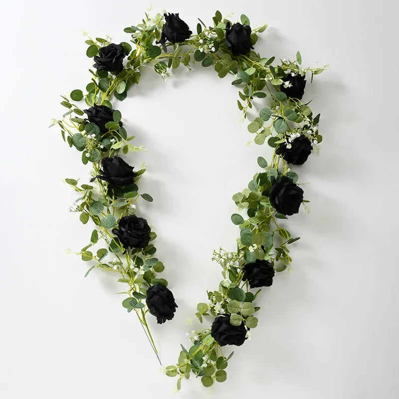 fleurs artificielles roses et plantes vertes pour décoration intérieure