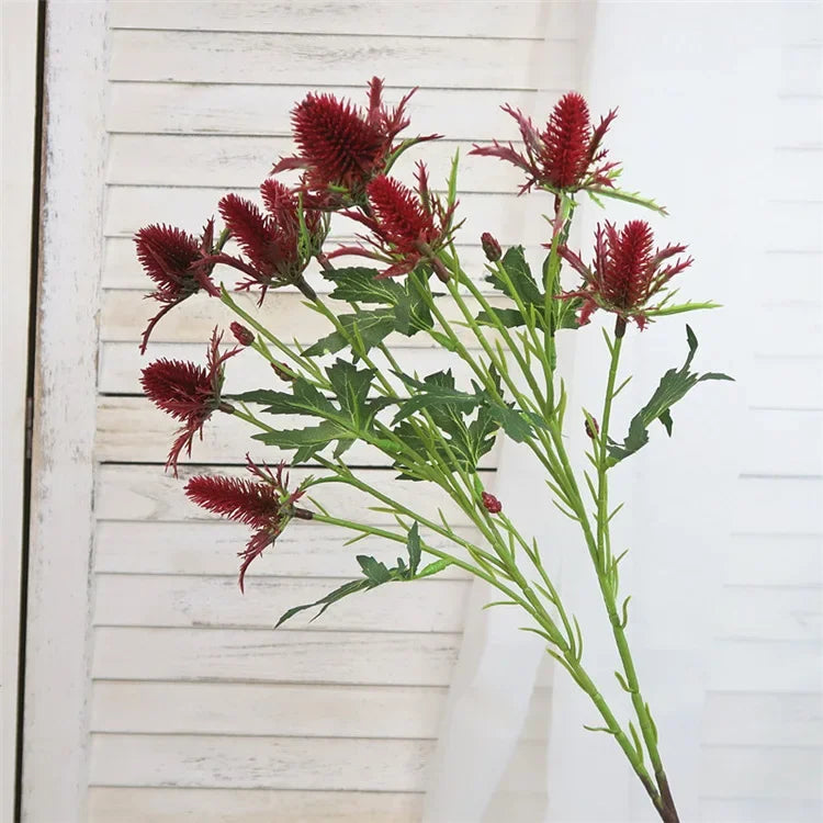 fleurs artificielles décoratives houx de mer rose violette