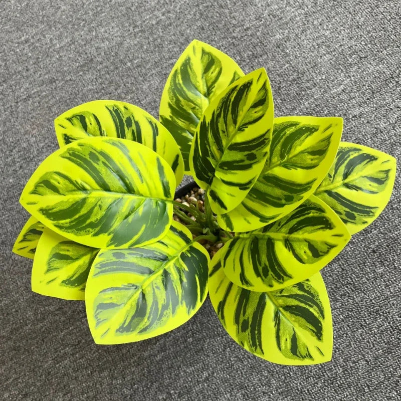 feuilles de phénix artificielles décoration verte en plastique