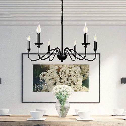 lustre rétro américain minimaliste en fer suspension vantage