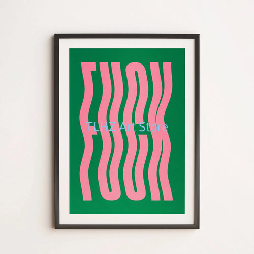 affiches rétro de fleurs colorées avec citations drôles pour décoration