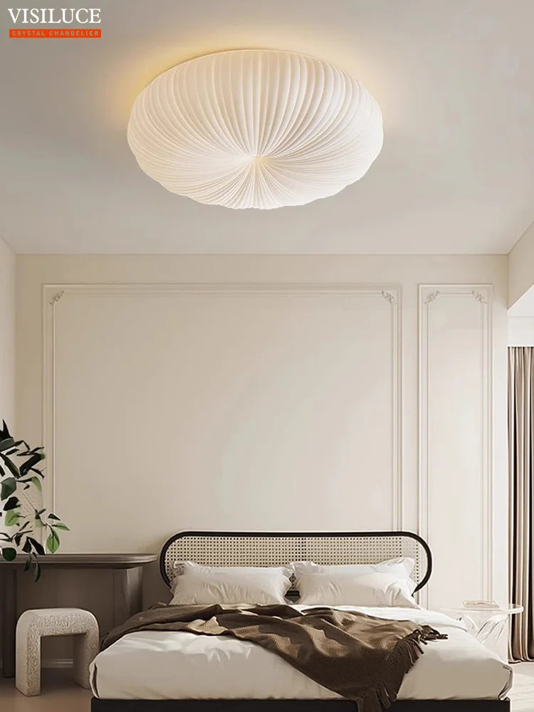 plafonnier led moderne abat jour citrouille luminaire à intensité variable