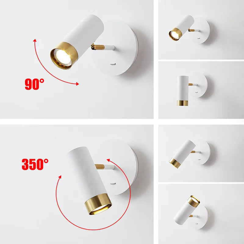 applique murale led rotative moderne éclairage intérieur réglable