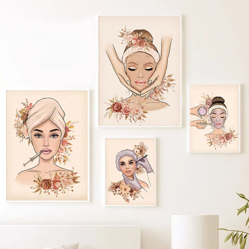 affiche de chirurgie plastique pour salon de beauté et spa