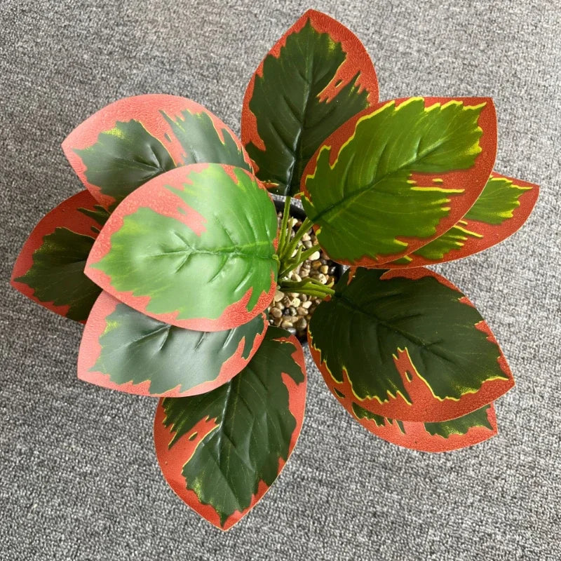 feuilles de phénix artificielles décoration verte en plastique