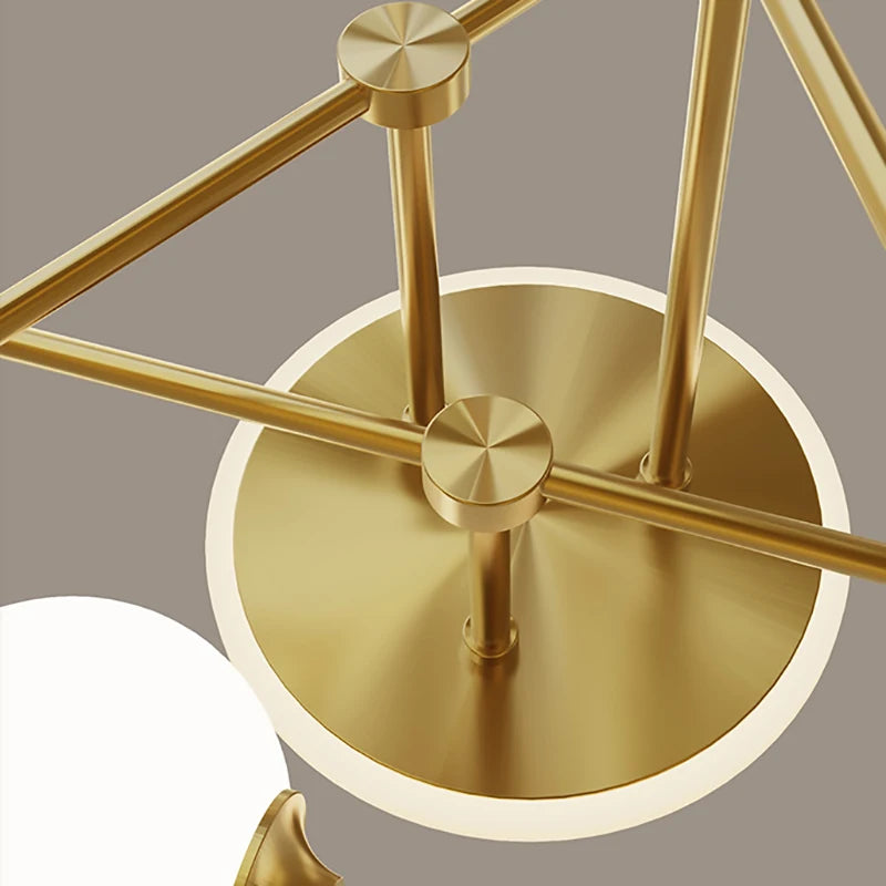 lustre led moderne en verre