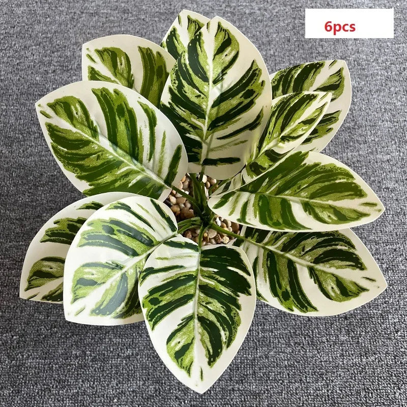 feuilles de phénix artificielles décoration verte en plastique