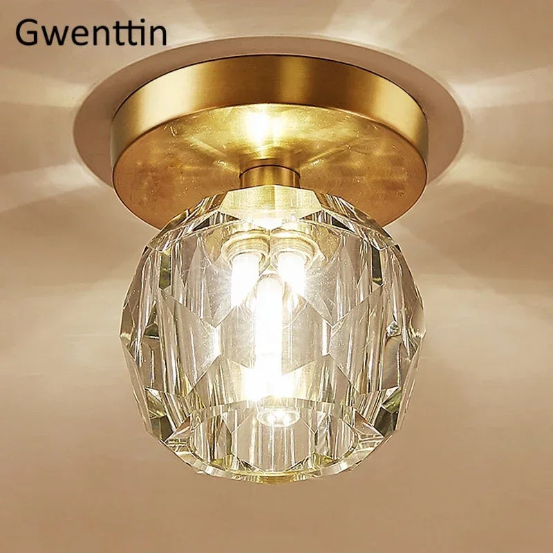 plafonnier moderne en cristal pour décoration intérieure élégante