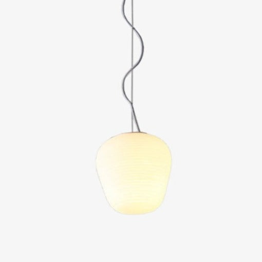 Suspension design LED en verre blanc laiteux Caligari