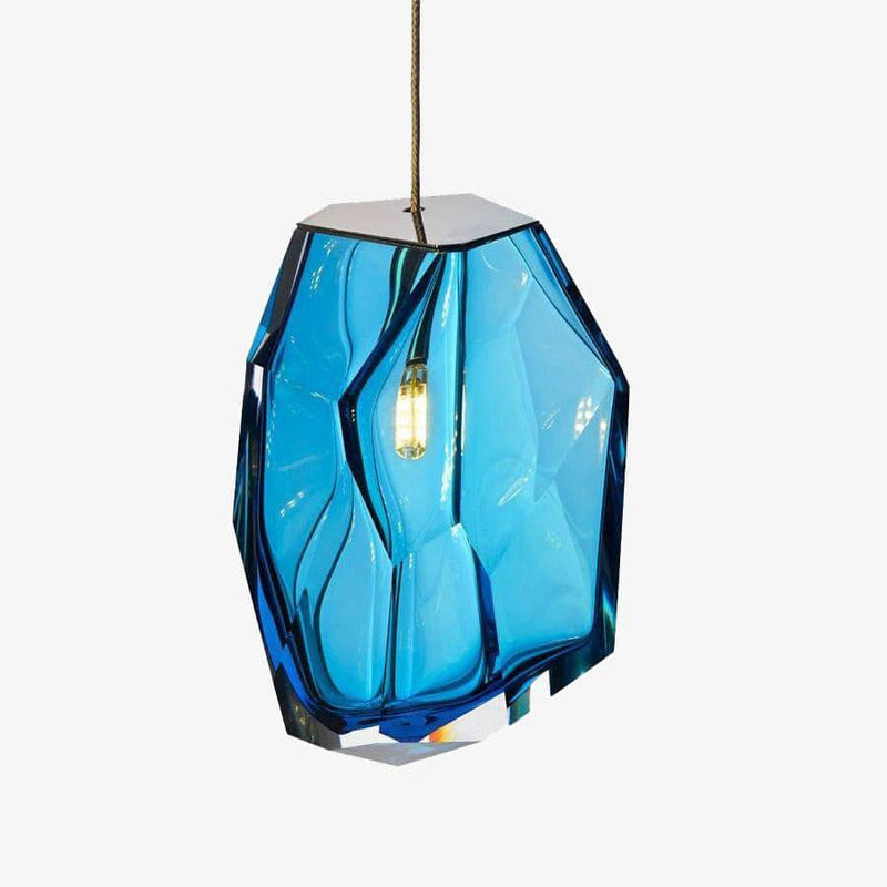 Suspension design à LED en verre cristal coloré Luxury