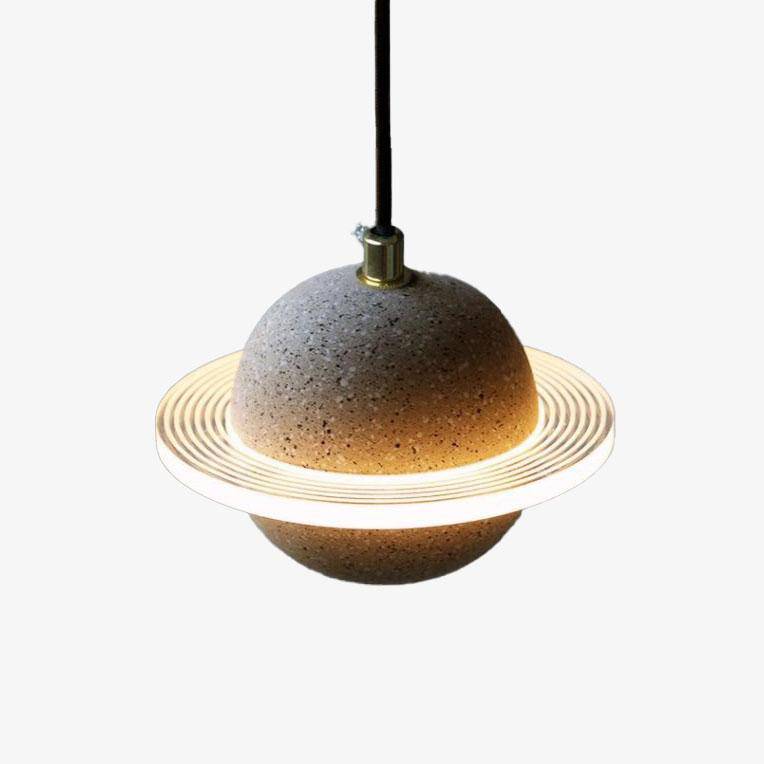 Suspension design à LED en ciment coloré style Creative