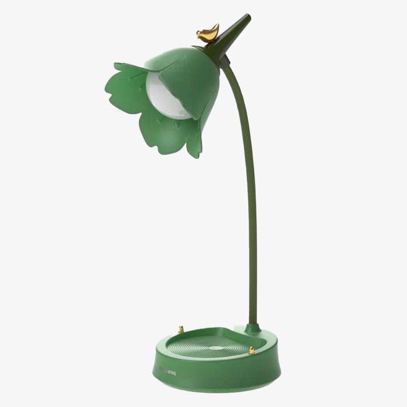 Lampe à poser LED en métal coloré style fleurs