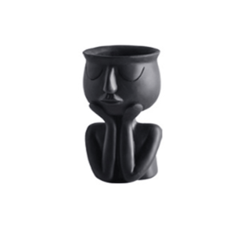 Vase statue en résine colorée Creative