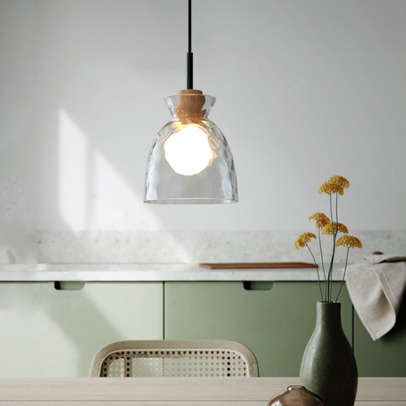 Suspension moderne avec abat-jour en verre Dante