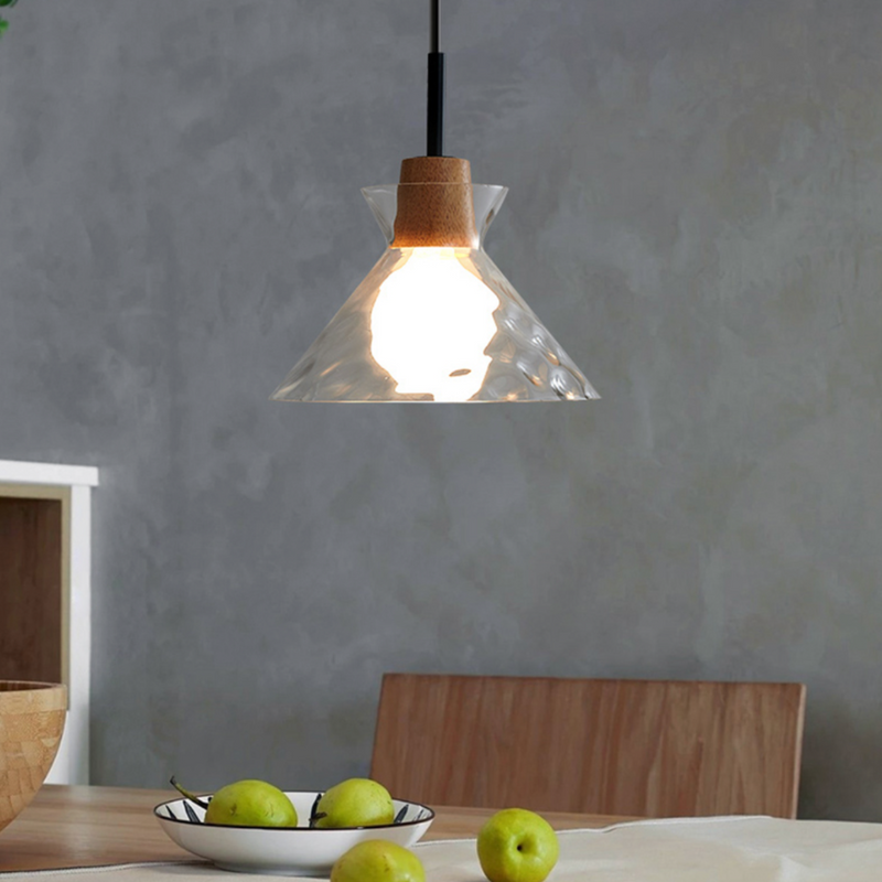 Suspension moderne avec abat-jour en verre Dante