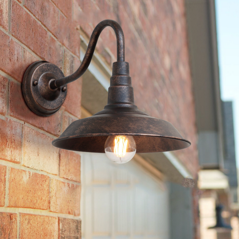 Applique extérieur LED vintage rustique (noir ou marron)