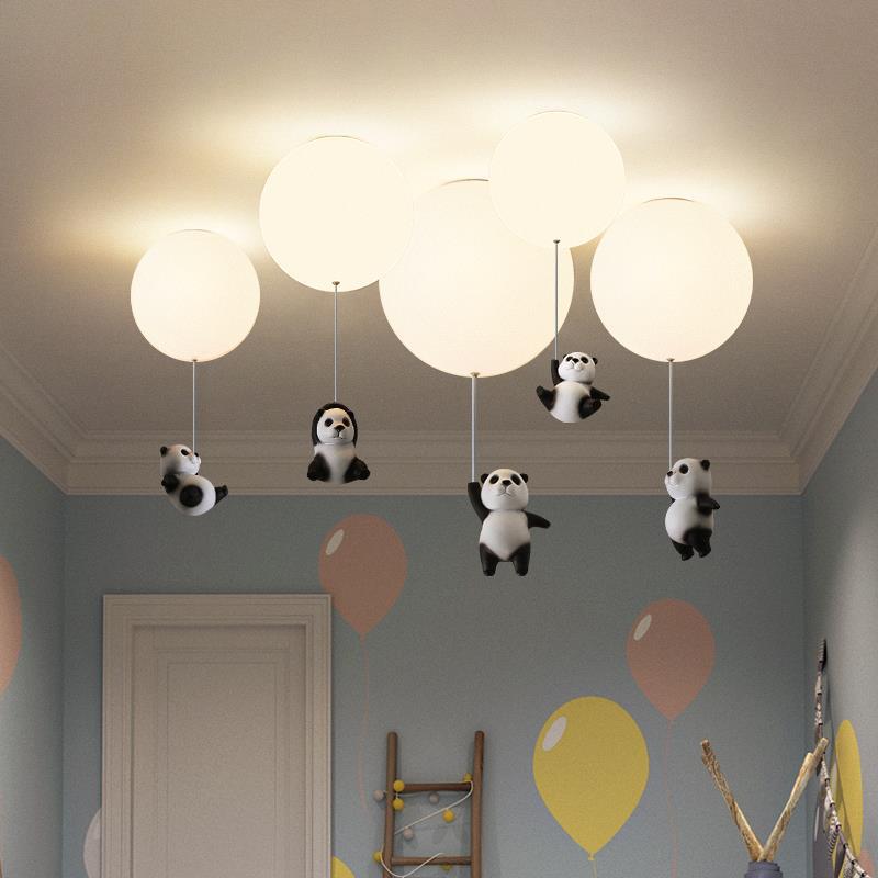 Plafonnier pour enfant LED avec ballon et panda Otto
