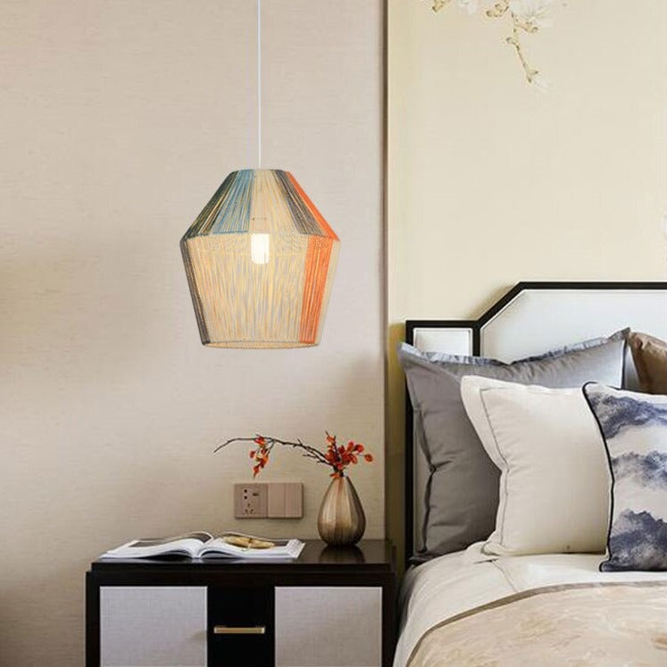 Suspension moderne avec abat-jour en corde Kesia