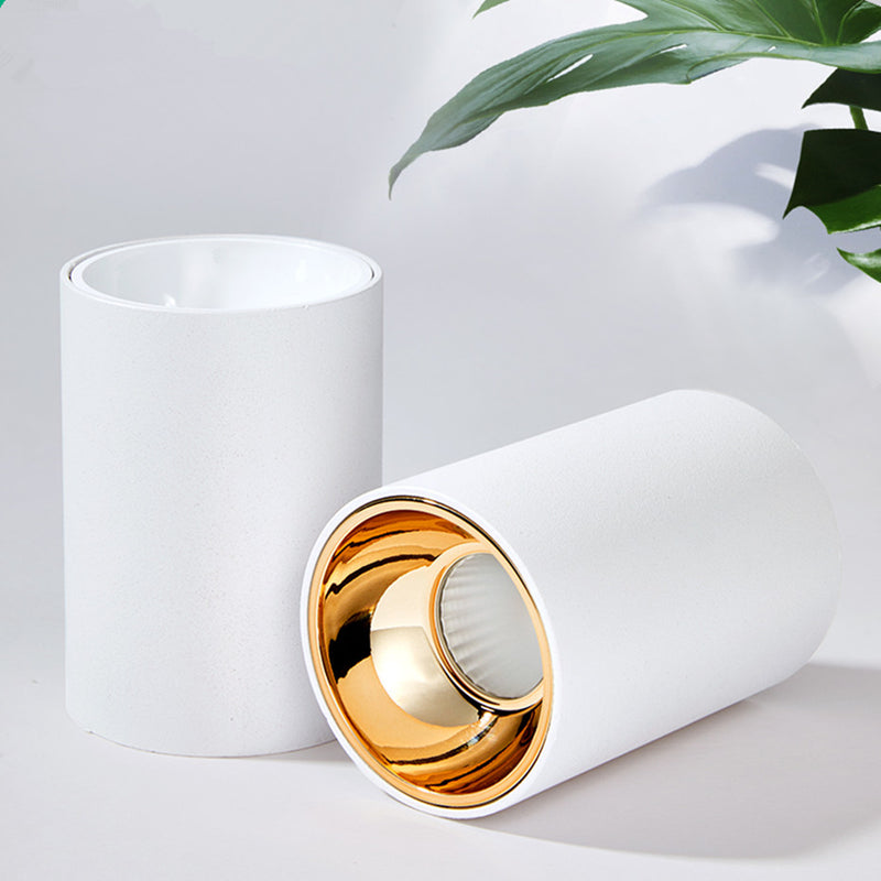 Spot design avec extérieur mat et intérieur doré Kofi