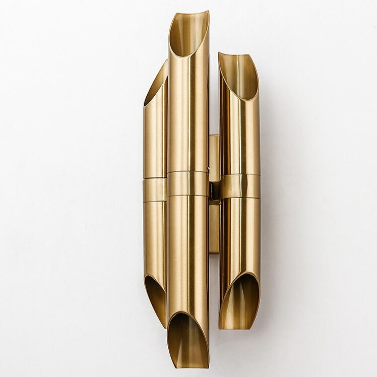 Applique murale moderne LED en tube doré Corden