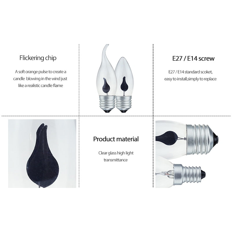 Ampoule E14 à LED de 3W ovale