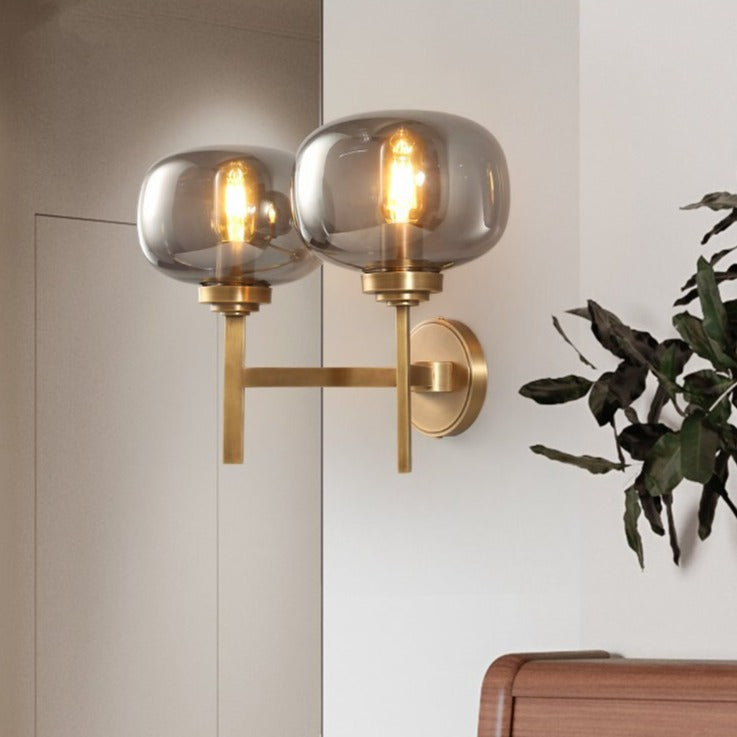 Applique murale moderne LED avec deux bras métalliques Huxley