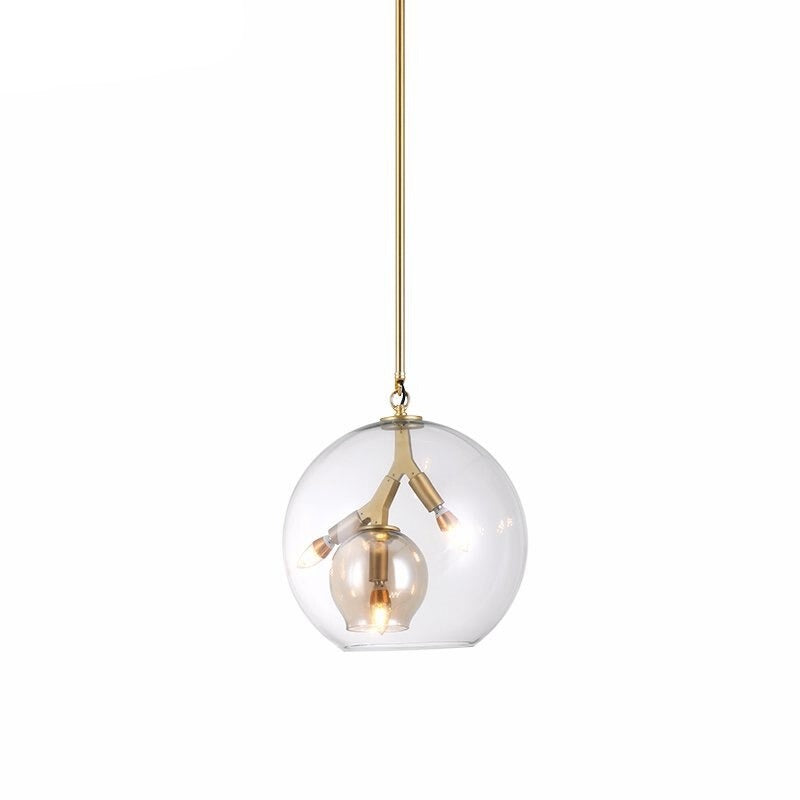 Suspension LED industrielle avec abat-jour en verre Kiria