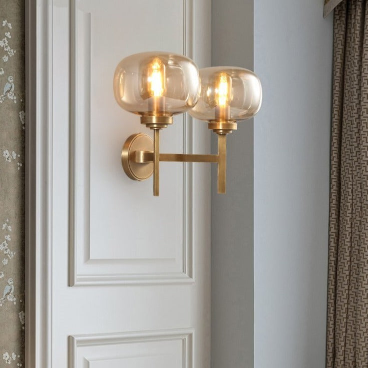 Applique murale moderne LED avec deux bras métalliques Huxley