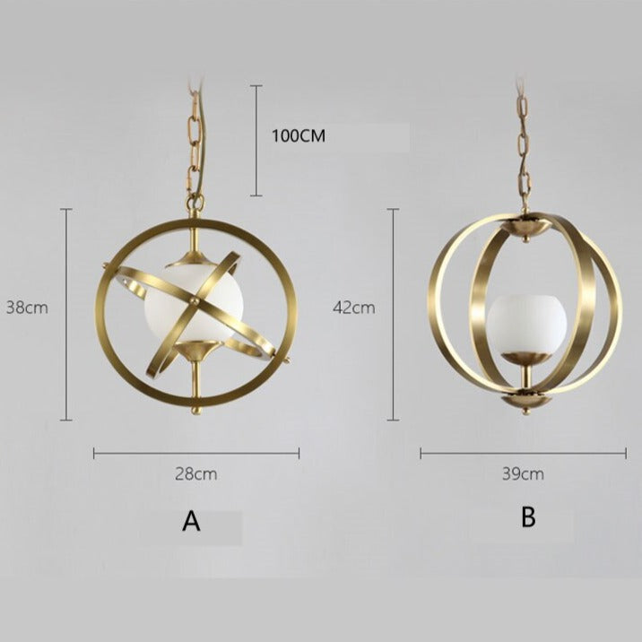 Suspension industrielle LED avec anneaux imbriqués Holly