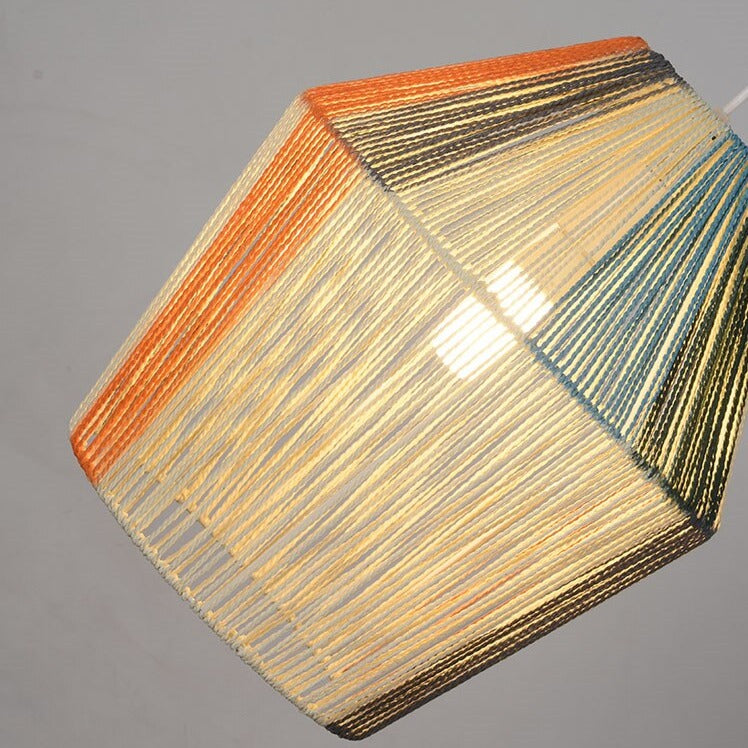 Suspension moderne avec abat-jour en corde Kesia