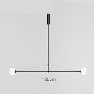 Lustre design LED minimaliste en métal noir Karry