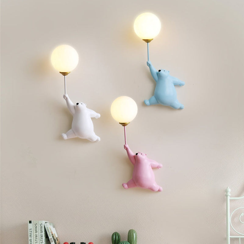 Applique murale pour enfant avec ours polaire Maverick
