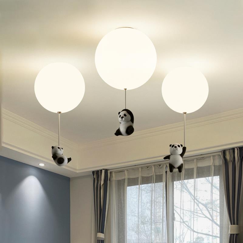 Plafonnier pour enfant LED avec ballon et panda Otto